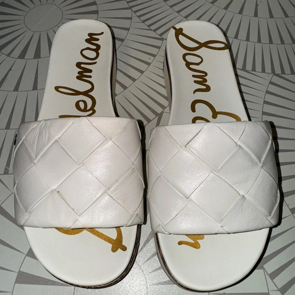 Sam Edelman Women's White Adaley Woven Slide Sandal Size 6M - Picture 1 of 9